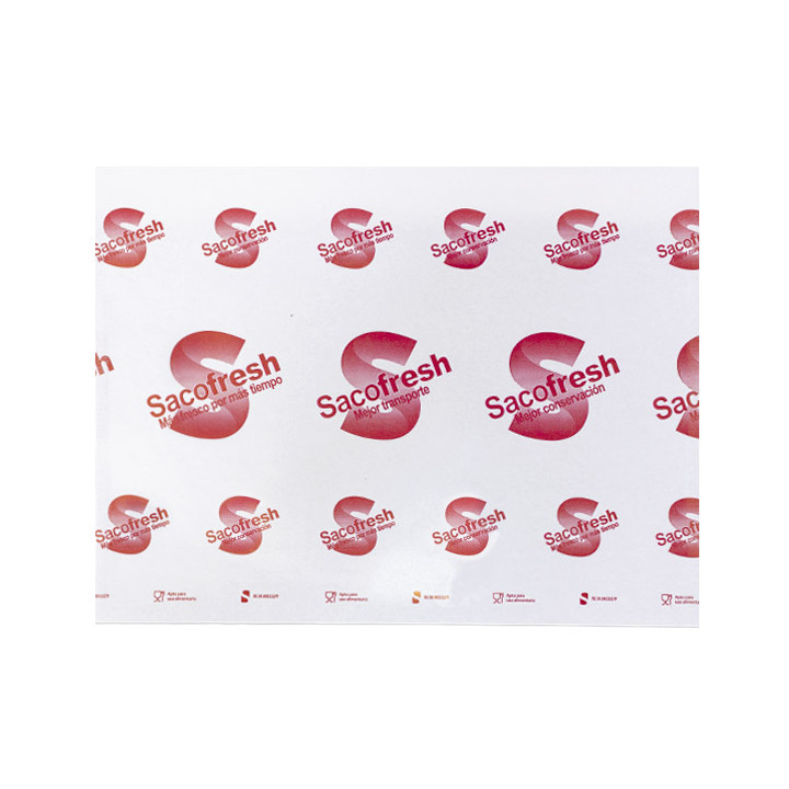 Reusable PE-Paper Bags with Adhesive Flap Sacofresh Red 30x36cm (100 Units)