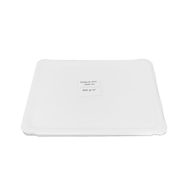 Paper Tray Rectangular shape White 22x28cm (50 Units)