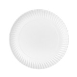 Paper Plate Round Shape White Ø23cm 450g/m² (50 Units)