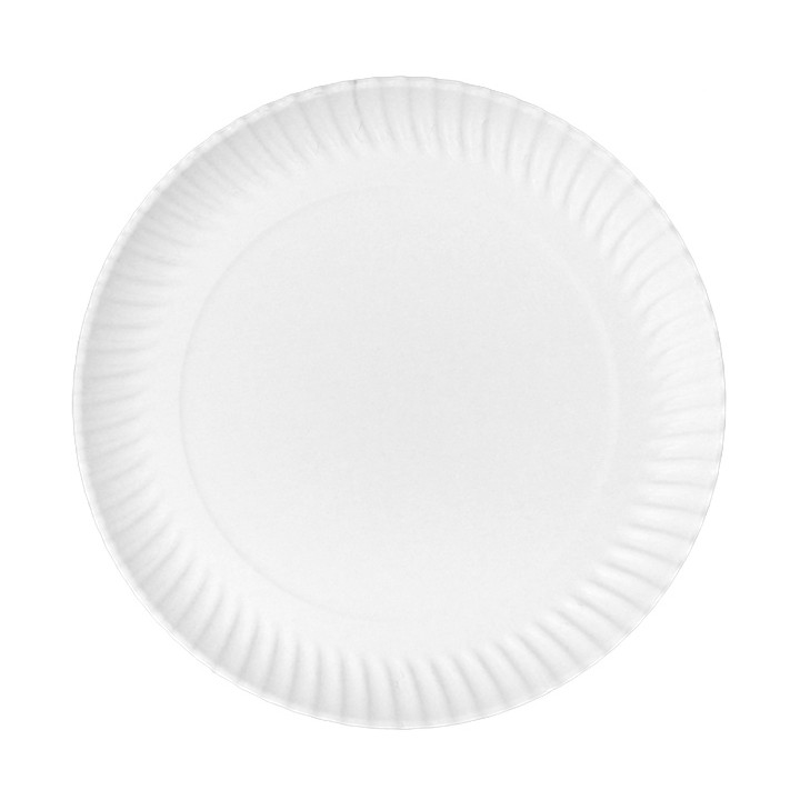 Paper Plate Round Shape White Ø32cm 600g/m² (50 Units)