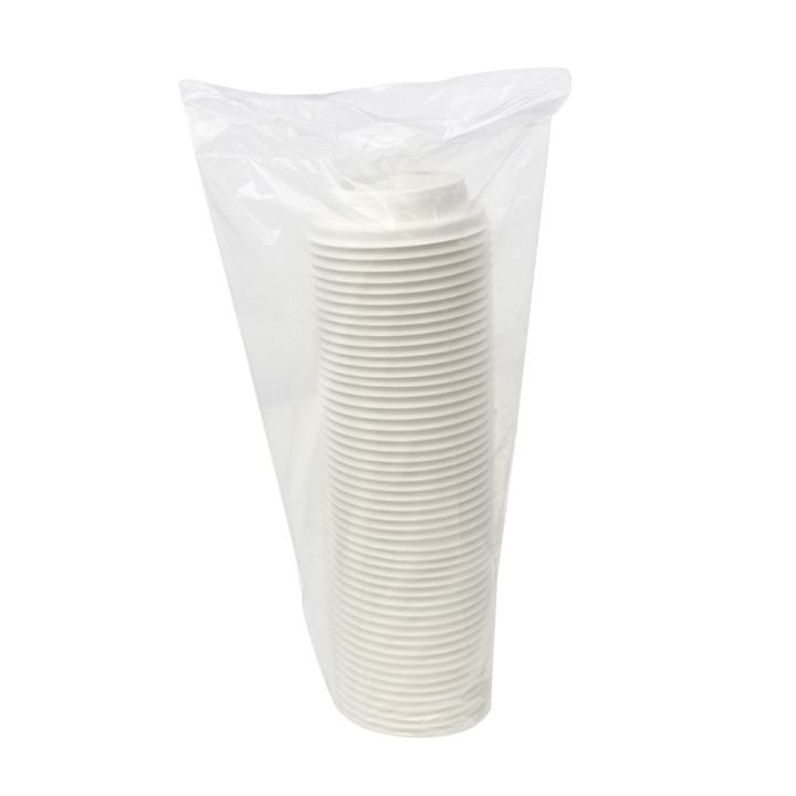 Plastic Plate PLA Deep White Ø22 cm (25 Units) 