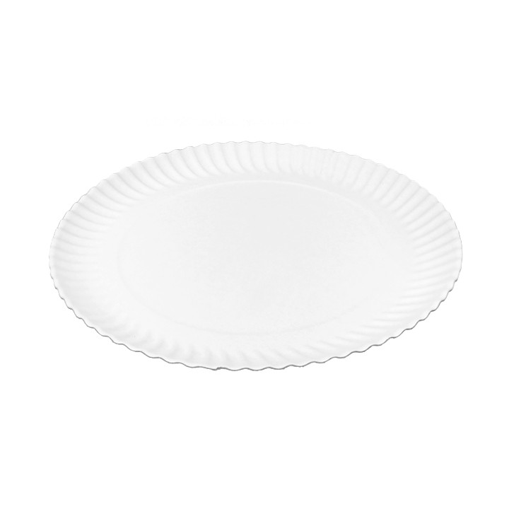 Paper Plate Round Shape White Ø32cm 600g/m² (250 Units)