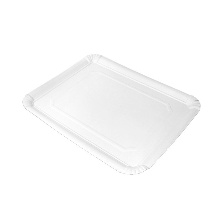 Paper Tray Rectangular shape White 22x28cm (50 Units)