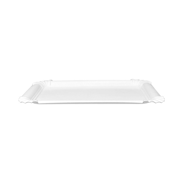 Paper Tray Rectangular shape White 18x24cm (600 Units)