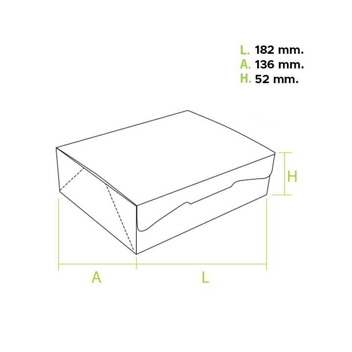 Paper Bakery Box Pink 18,2x13,6x5,2cm 500g (250 Units)