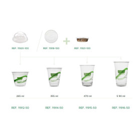 Papper Container Heat Sealable Kraft 550ml 19,2x13,7x2,7cm (585 Units)