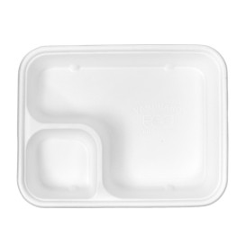 Sugarcane Tray Kraft 17x5x3,5cm (100 Units)