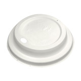 Lid with Hole of Moulded Cellulose Fibre White Ø9,0cm (50 Units)