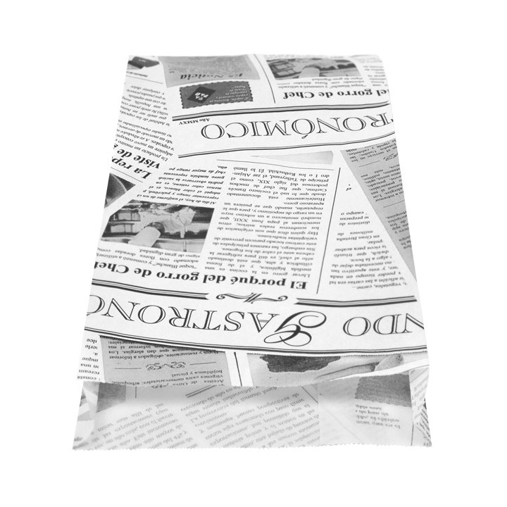 Paper Baguette Bag Times 12+2x26cm (X Units)