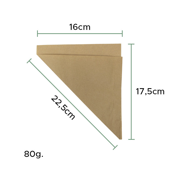 Paper Food Cone Grease-Proof Karft 19,5cm 50gr (2.000 Units)