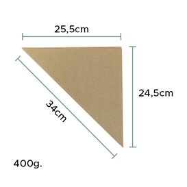 Paper Food Cone Grease-Proof Karft 34cm 400gr (100 Units)