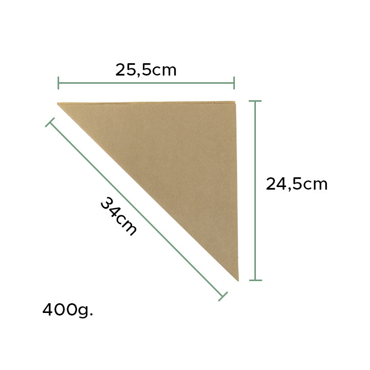 Paper Food Cone Grease-Proof Karft 34cm 400gr (100 Units)