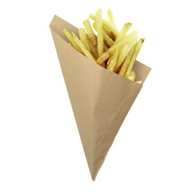 Paper Food Cone Grease-Proof Karft 19,5cm 50gr (2.000 Units)