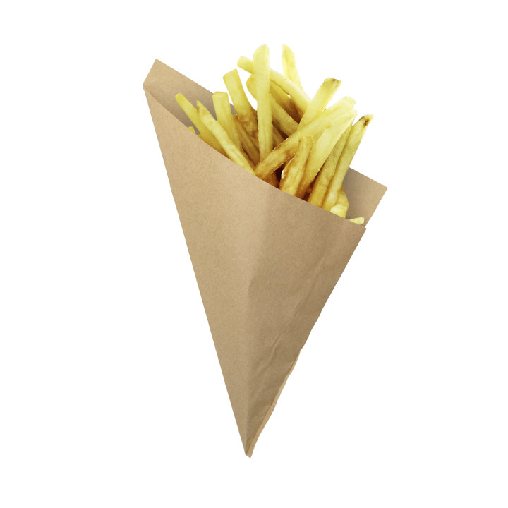 Paper Food Cone Grease-Proof Karft 19,5cm 50gr (100 Units)