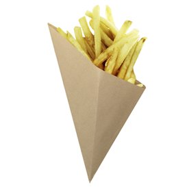 Paper Food Cone Grease-Proof Karft 25,5cm 100gr (100 Units)