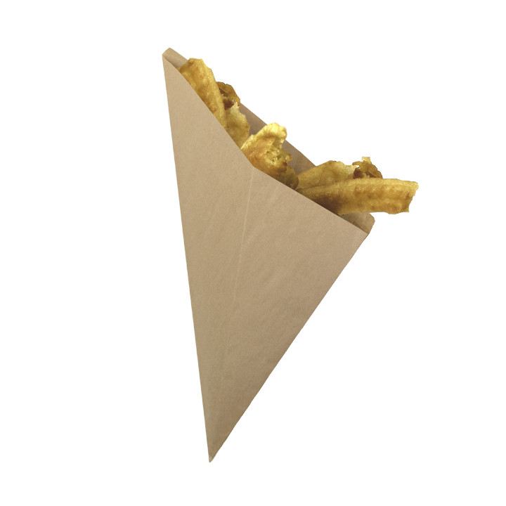 Paper Food Cone Grease-Proof Karft 34cm 400gr (100 Units)