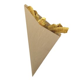 Paper Food Cone Grease-Proof Karft 39cm 600gr (100 Units)