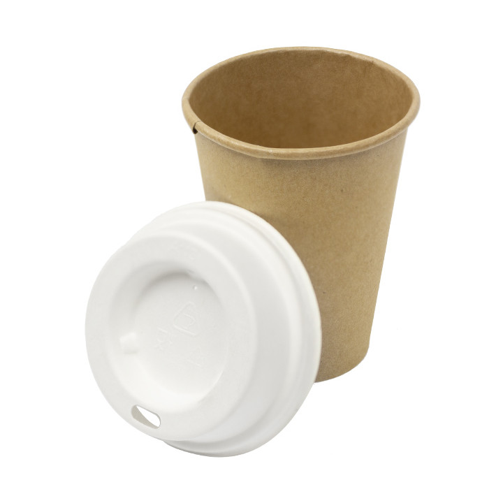 Lid with Hole of Moulded Cellulose Fibre White Ø7,0cm (2.160 Units)