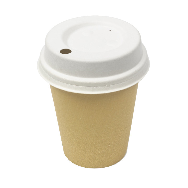 Lid with Hole of Moulded Cellulose Fibre White Ø8,0cm (1.500 Units)