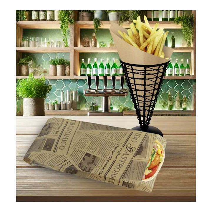 Paper Food Cone Grease-Proof Karft 19,5cm 50gr (100 Units)