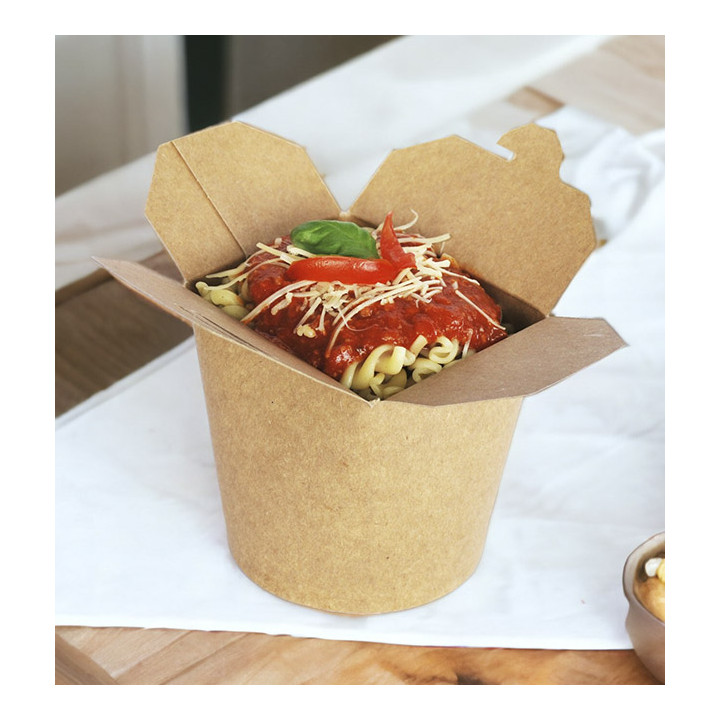 Paper Take-Out Box Kraft 450ml (250 Units)