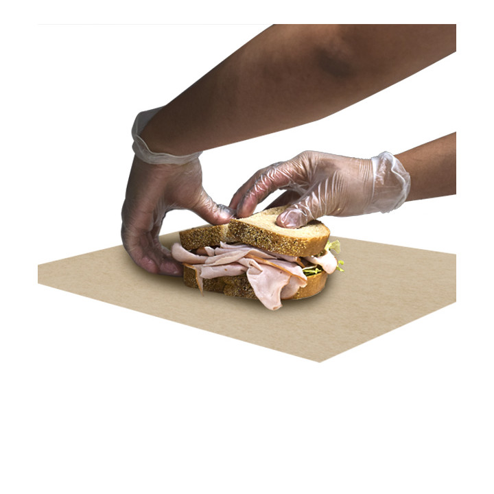 Paper Food Wrap Grease-Proof Kraft 28x31cm (1000 Units) 