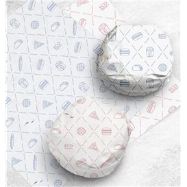 Eco Greaseproof Paper for Wrappling Blue 30x40cm (1.000 Units)