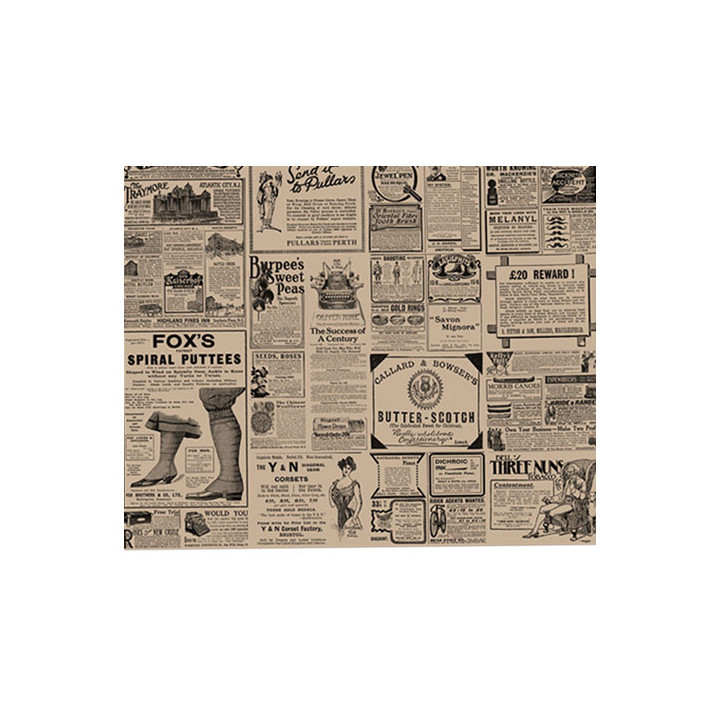 Paper Food Wrap Grease-Proof "Times" Kraft 28x34cm (1.000 Units) 
