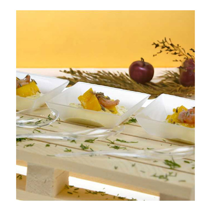 Reusable Square Tasting Tray PP 6x6cm 35ml (25 Units)