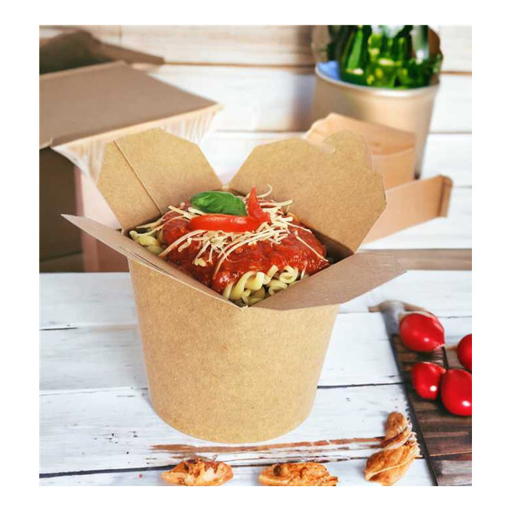 Paper Take-Out Box Kraft 450ml (250 Units)