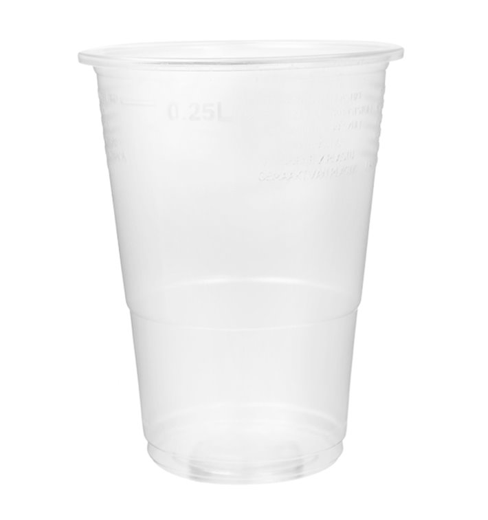 Plastic Cup PP Clear 300ml Ø7,3cm (100 Units)  