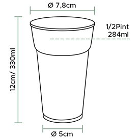 Plastic Cup PP Clear 375ml Ø8,0cm (1702 Units)