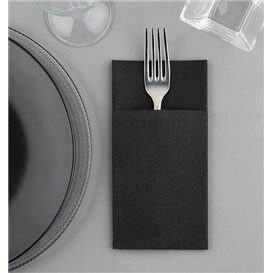 Pocket Fold Airlaid Napkins "Kanguro" Black 40x40cm (480 units)