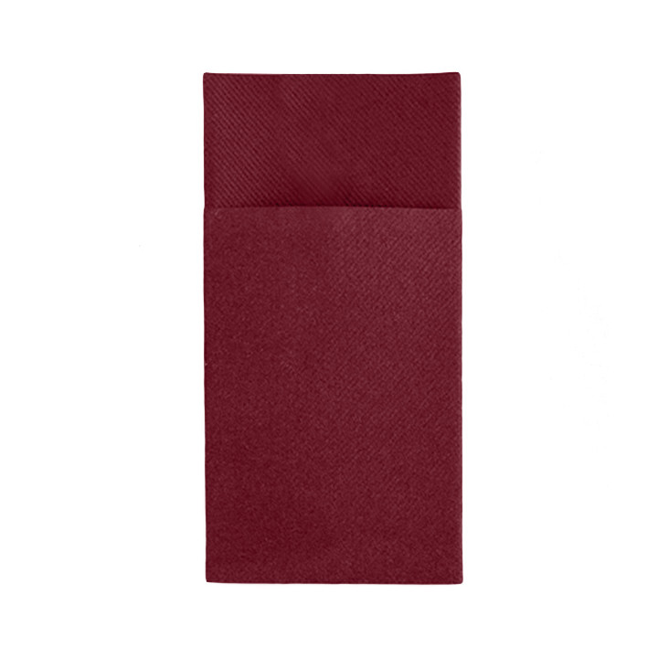 Pocket Fold Airlaid Napkins "Kanguro" Burgundy 40x40cm (480 units)