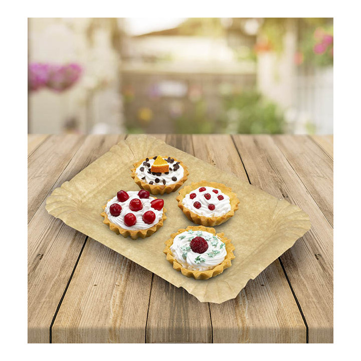 Paper Tray Kraft "Flower" 12x19cm 295g/m² (800 Units)