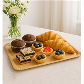 Paper Tray Kraft "Flower" 25x34cm 390g/m² (350 Units)