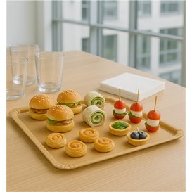 Paper Tray Kraft "Flower" 25x34cm 390g/m² (350 Units)