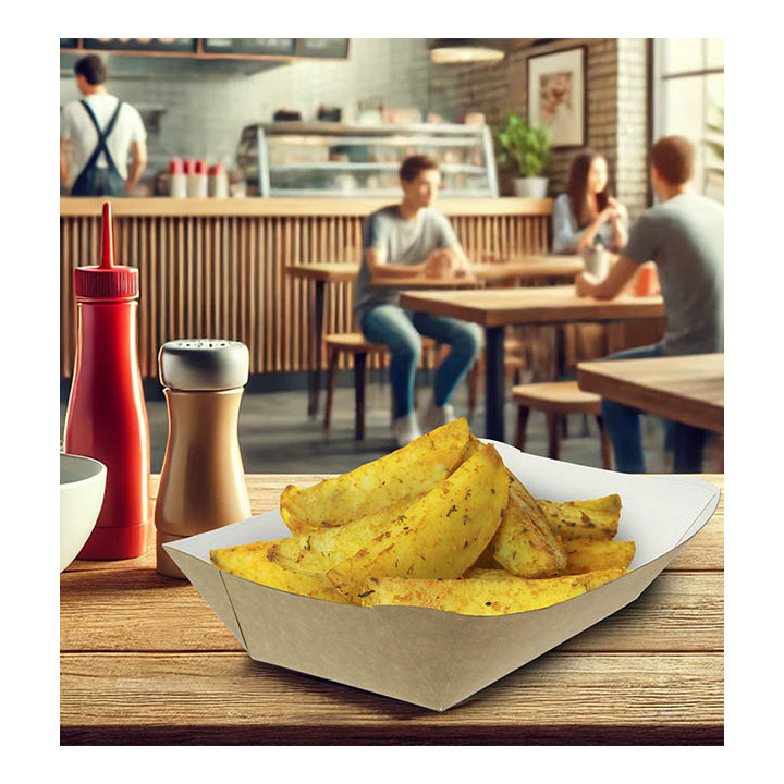 Paper Food Boat Tray Kraft 780ml 15,5x9x5,5cm (450 Units)