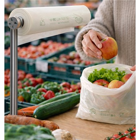 Home Compost bags on a roll 25 x 37 cm for greengrocers, supermarkets and fresh produce