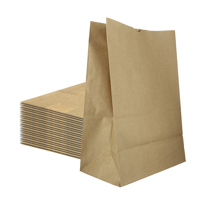 Paper Bag without Handle Kraft 50g/m² 22+12x30cm (25 Units)