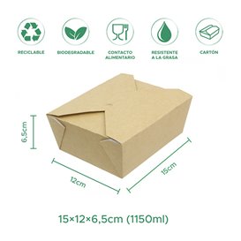 American Box Kraft 15,0x12,0x6,5cm (25 Units)