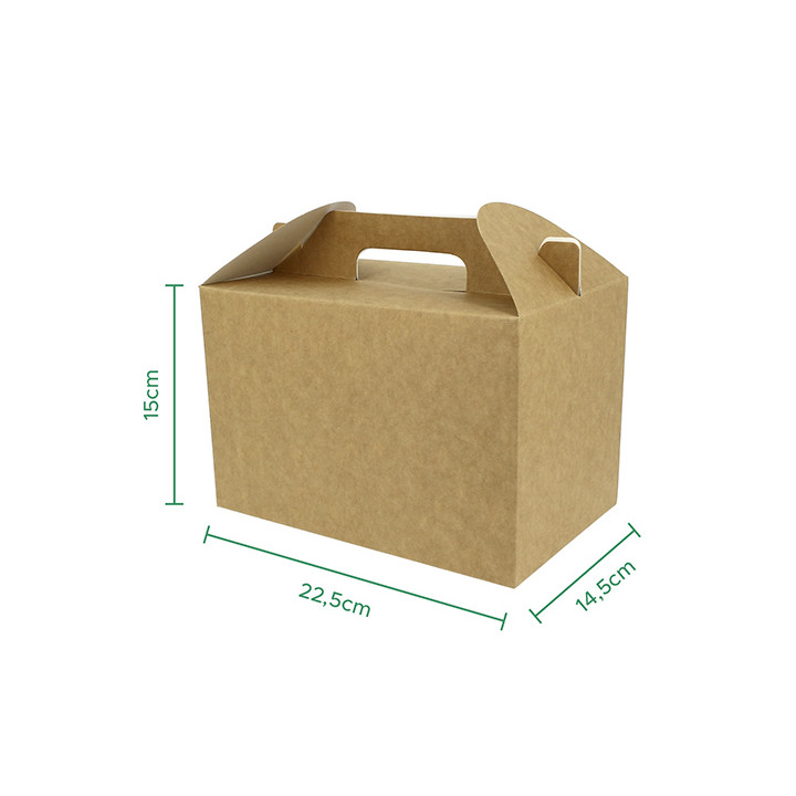 Paper Menu Box Kraft 22,5x14,5x15cm (150 Units)