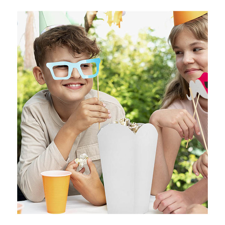 Paper Popcorn Box Small Size White 45gr 6,5x8,5x15cm (700 Units)