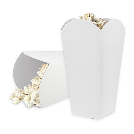 White popcorn box for popcorn and snacks