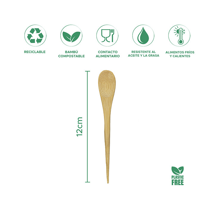 Bamboo Teaspoon 12cm in box (24 Units)