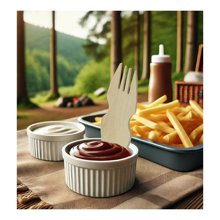 Bamboo Fork Spork 9cm in box (240 Units)