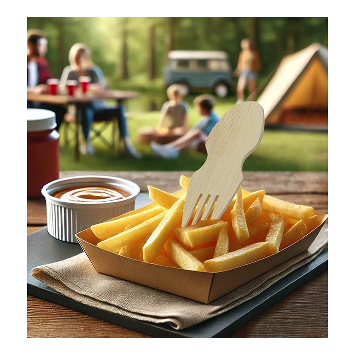 Bamboo Fork Spork 9cm in box (240 Units)