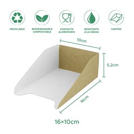 Paper Container Waffles 16x10cm (100 Units)