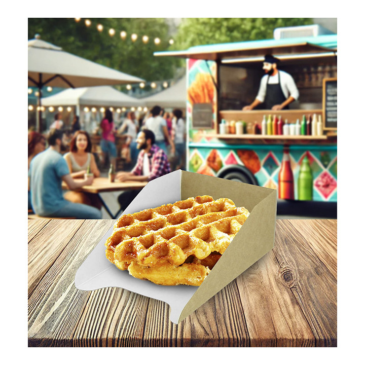 Paper Container Waffles 16x10cm (800 Units)