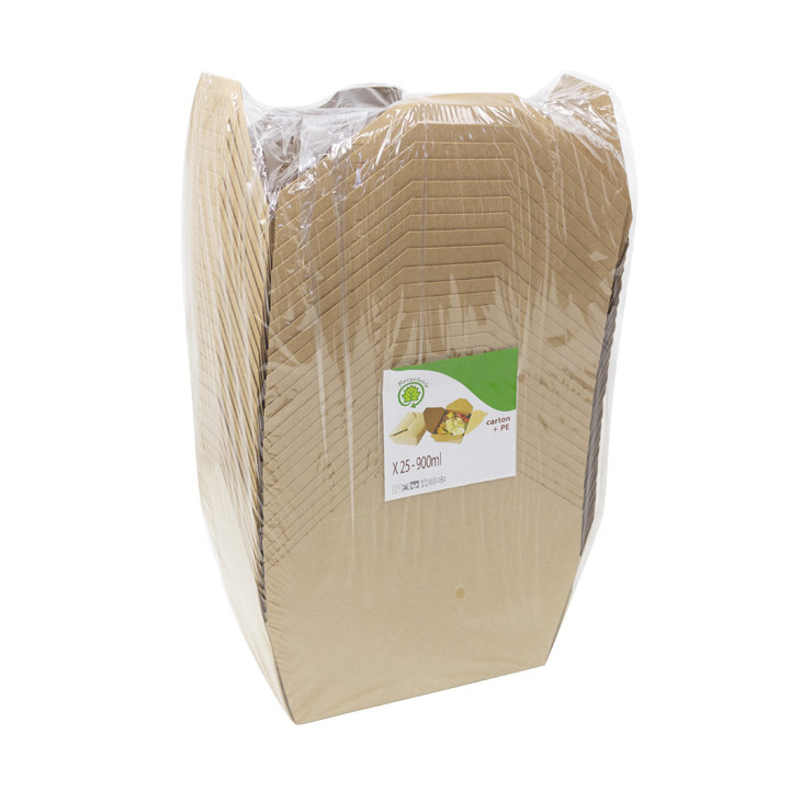 American Box Kraft-Kraft 16x10x6,5cm 900ml (200 Units)